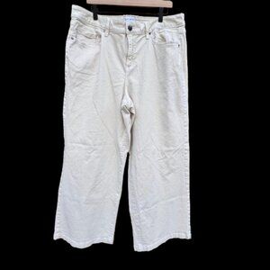 Lane Bryant Jeans Size 16 Tan Signature Fit Mid Rise Wide Leg
